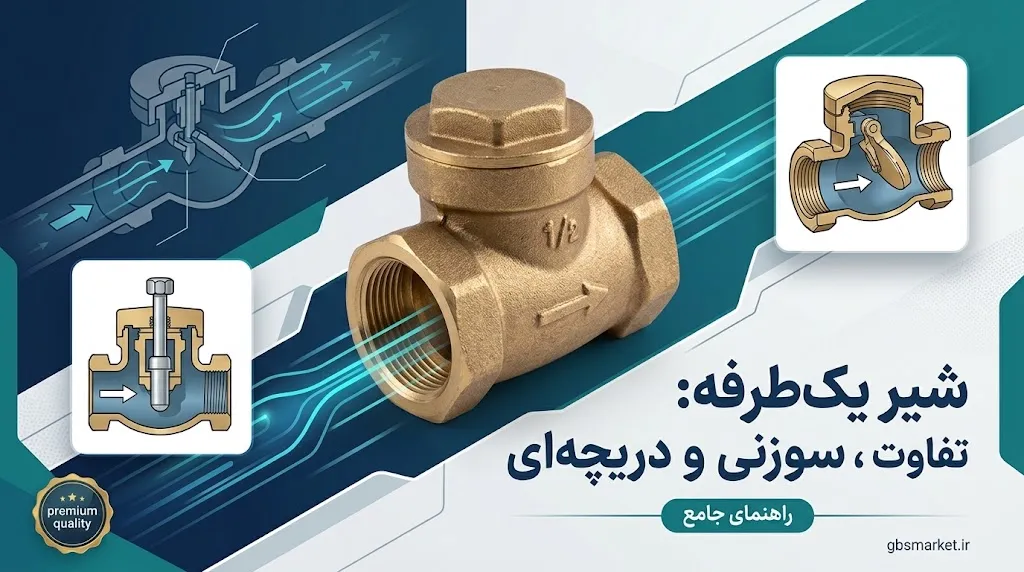 شیر یک طرفه سوزنی و دریچه‌ای