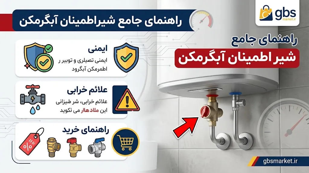 انواع شیر اطمینان آبگرمکن